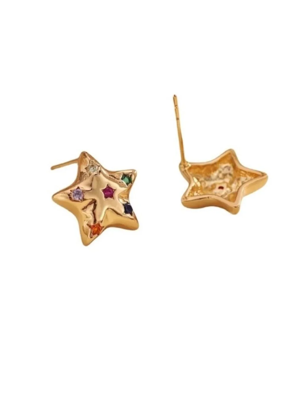 NWOT Gold Star Post Earrings (1024)